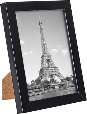 upsimples 5x7 Picture Frame with Real Glass,Bulk Photo Frames for Wall or Tabletop Display,Set of 17,Black
