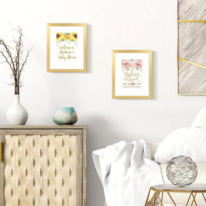 upsimples 8x10 Picture Frame Set of 10,Display Pictures 5x7 with Mat or 8x10 Without Mat,Multi Photo Frames Collage for Wall or Tabletop Display,Gold