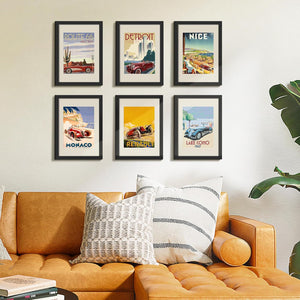 upsimples A3 Picture Frame Set of 5, Display Pictures 8.3x11.7 with Mat or 11.7x16.5 Without Mat, Wall Gallery Poster Frames, Black