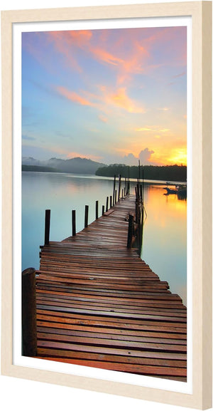 Sindcom 12x18 Poster Frame 3 Pack, Boho Wall Decor Picture Frame with Detachable Mat for 11x17 Prints, Horizontal and Vertical Hanging Hooks for Wall Mounting, Natural Photo Frame for Gallery Home Décor