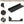 upsimples Floating Shelves for Wall, Wall Shelves for Decor Storage Set of 6, Wall Mounted Wood Shelves for Bedroom, Living Room, Bathroom, Kitchen, Picture Ledge Shelves, Black