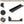 upsimples Floating Shelves for Wall, Wall Shelves for Decor Storage Set of 6, Wall Mounted Wood Shelf for Bedroom, Living Room, Bathroom, Kitchen, 23.6 inch Long Picture Ledge Shelf, Black