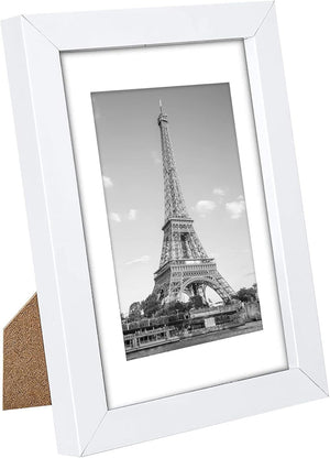 upsimples 5x7 Picture Frame Set of 10, Display Pictures 4x6 with Mat or 5x7 Without Mat, Multi Photo Frames Collage for Wall or Tabletop Display, White