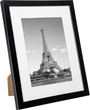 upsimples 8x10 Picture Frame Set of 10,Display Pictures 5x7 with Mat or 8x10 Without Mat,Multi Photo Frames Collage for Wall or Tabletop Display,Black