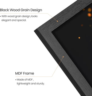 upsimples 16x24 Picture Frame, Wall Gallery Poster Frames with Engineered Wood, Black 1 Pack