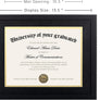 upsimples 11x14 Diploma Frame Certificate Degree Document Frame with High Definition Glass, 8.5 x 11 with mat for Wall and Tabletop, Black Double Mat, 1 Pack
