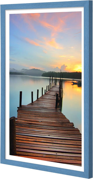 Sindcom 12x18 Poster Frame 3 Pack, Blue Wall Decor Picture Frame with Detachable Mat for 11x17 Prints, Horizontal and Vertical Hanging Hooks for Wall Mounting, Blue Photo Frame for Gallery Home Room Bathroom Décor