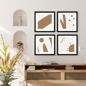 upsimples 12x12 Picture Frame Made of High Definition Glass, Display Pictures 8x8 with Mat or 12x12 Without Mat, Gallery Wall Frame Set, Black