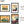 upsimples A4 Picture Frame Set of 5, Display Pictures 6x8 with Mat or 8.3x11.7 Without Mat, Wall Gallery Poster Frames, Black