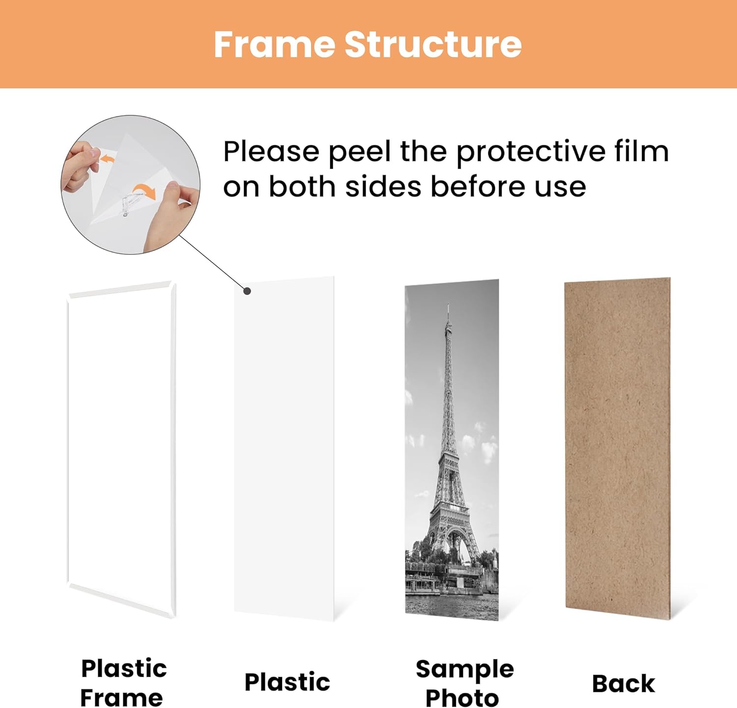 upsimples 11x17 Frame White 3 Pack, Poster Frames 11 x 17 for Horizont ...