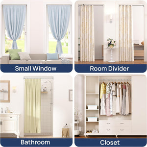 ENJOYBASICS 2 Pack Adjustable Spring Tension Curtain Rod 32 to 66 Inches, Stainless Steel Shower Rod No Drilling, 7/8" Tension Rod for Window, Bathroom, Closet, Room Divider, Chrome