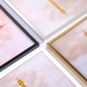 upsimples 5x7 Picture Frame Set of 3, Made of High Definition Glass for 5 x 7 Silver Frames, Wall and Tabletop Display Thin Border Photo Frame for Home Décor