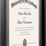 upsimples 11x14 Diploma Frame Certificate Degree Document Frame with High Definition Glass, 8.5 x 11 with mat for Wall and Tabletop, Black Double Mat, 1 Pack