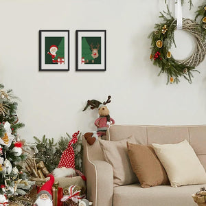upsimples A4 Picture Frame Set of 5, Display Pictures 6x8 with Mat or 8.3x11.7 Without Mat, Wall Gallery Poster Frames, Black