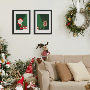upsimples A3 Picture Frame Set of 5, Display Pictures 8.3x11.7 with Mat or 11.7x16.5 Without Mat, Wall Gallery Poster Frames, Black