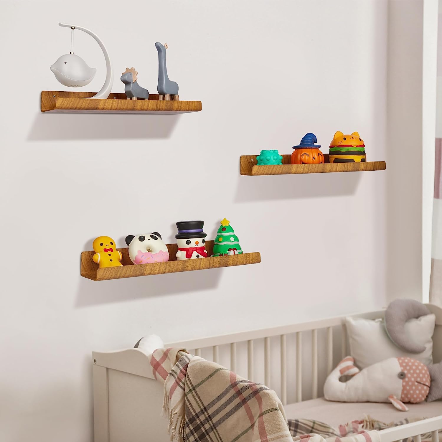 upsimples Acrylic Floating Shelves Set of 4, Adhesive Shelf with Hole –  Upsimples Direct