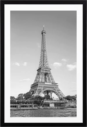 upsimples 12x18 Picture Frame, Display Pictures 11x17 with Mat or 12x18 Without Mat, Wall Hanging Photo Frame, Black, 1 Pack