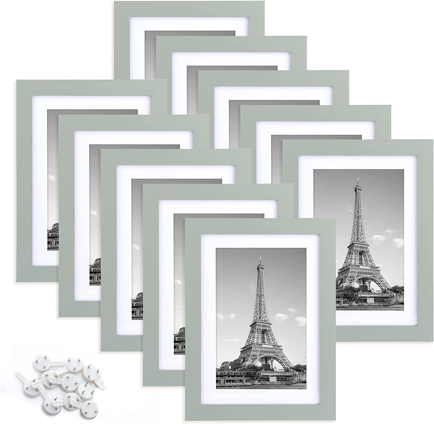upsimples 5x7 Picture Frame Set of 10, Display Pictures 4x6 with