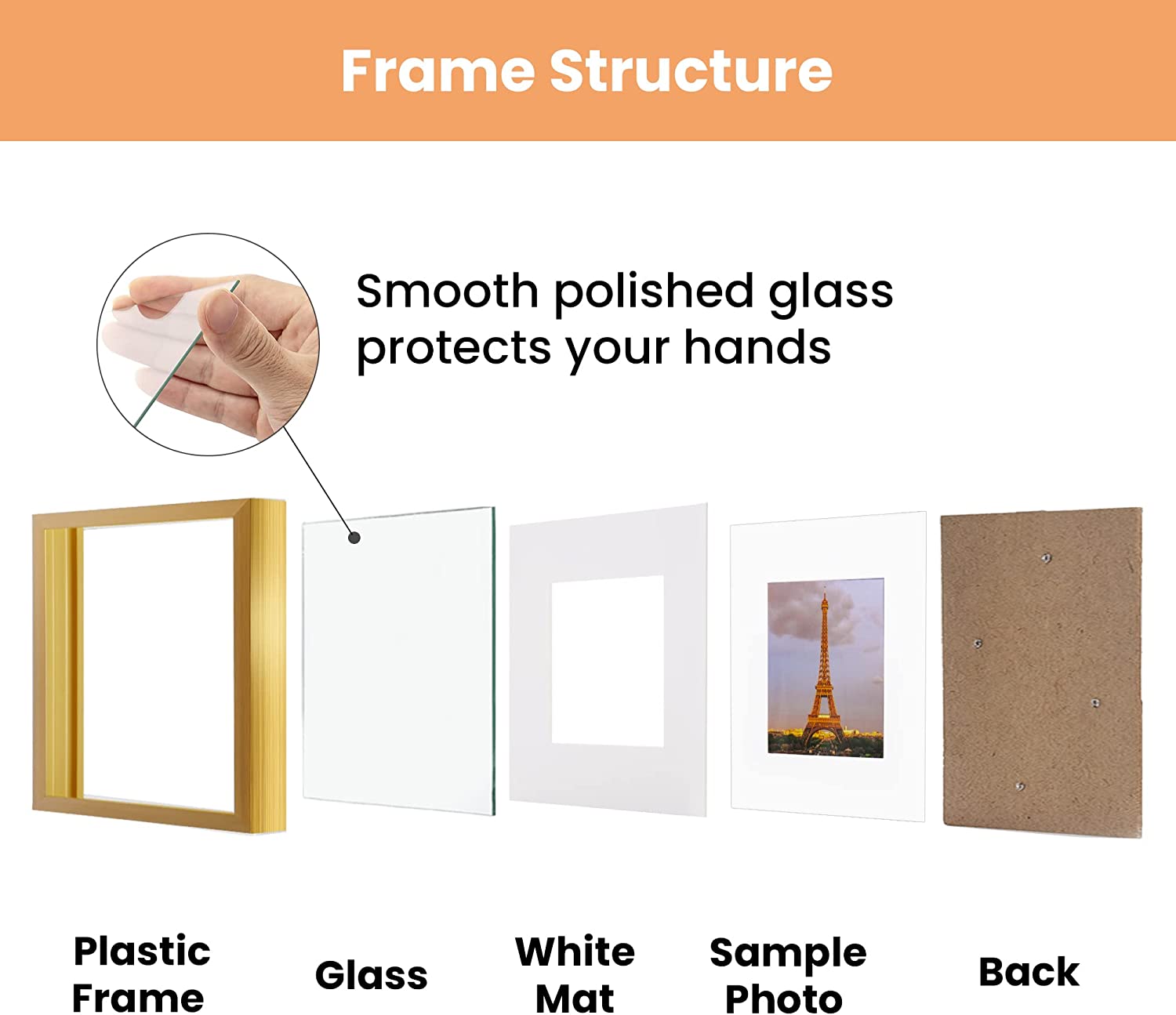 upsimples 16x16 Picture Frame Set of 3,Display Pictures 12x12 with