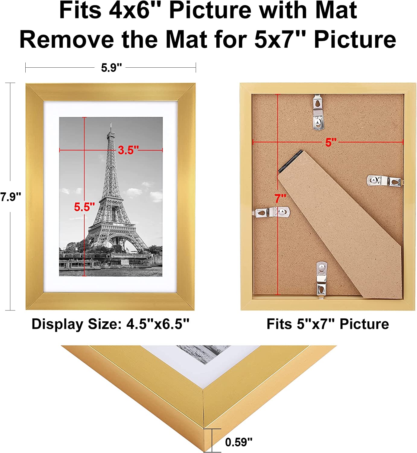 upsimples 4x6 Picture Frame Set of 10
