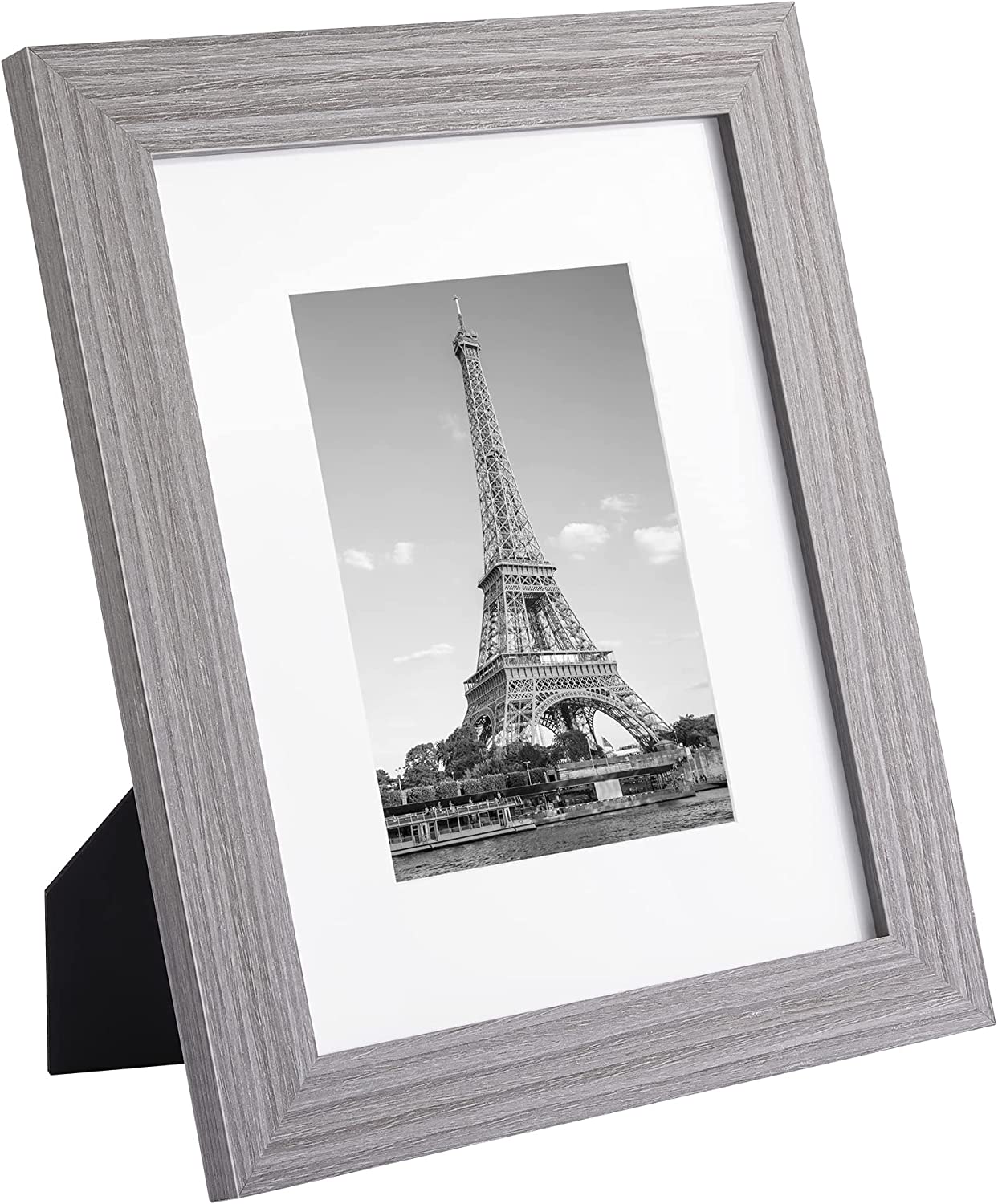 upsimples 5x7 Picture Frame Distressed Grey with Real Glass