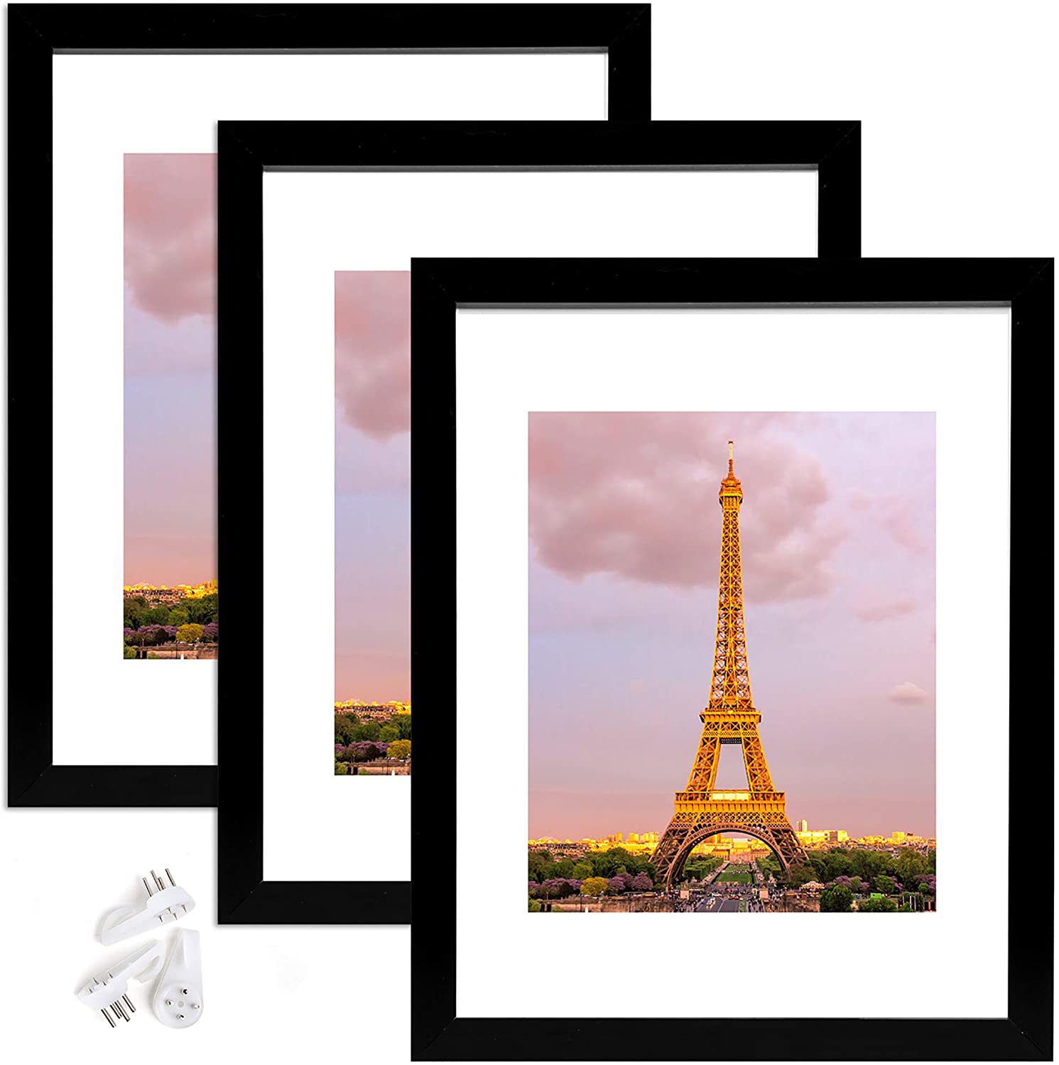 upsimples 11x14 Picture Frame Set of 3,Made of High Definition Glass f –  Upsimples Direct