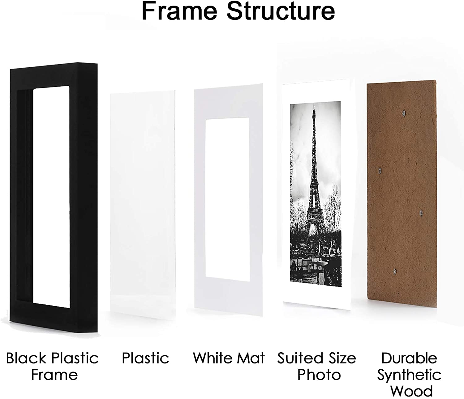 upsimples 11x14 Picture Frame Set of 5, Display Pictures 8x10 with Mat –  Modernhousemiami