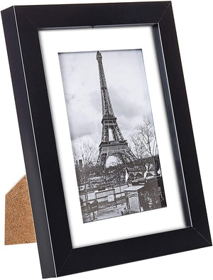 upsimples 5x7 Picture Frame Set of 10,Display Pictures 4x6 with Mat or 5x7 Without Mat,Multi Photo Frames Collage for Wall or Tabletop Display,Black
