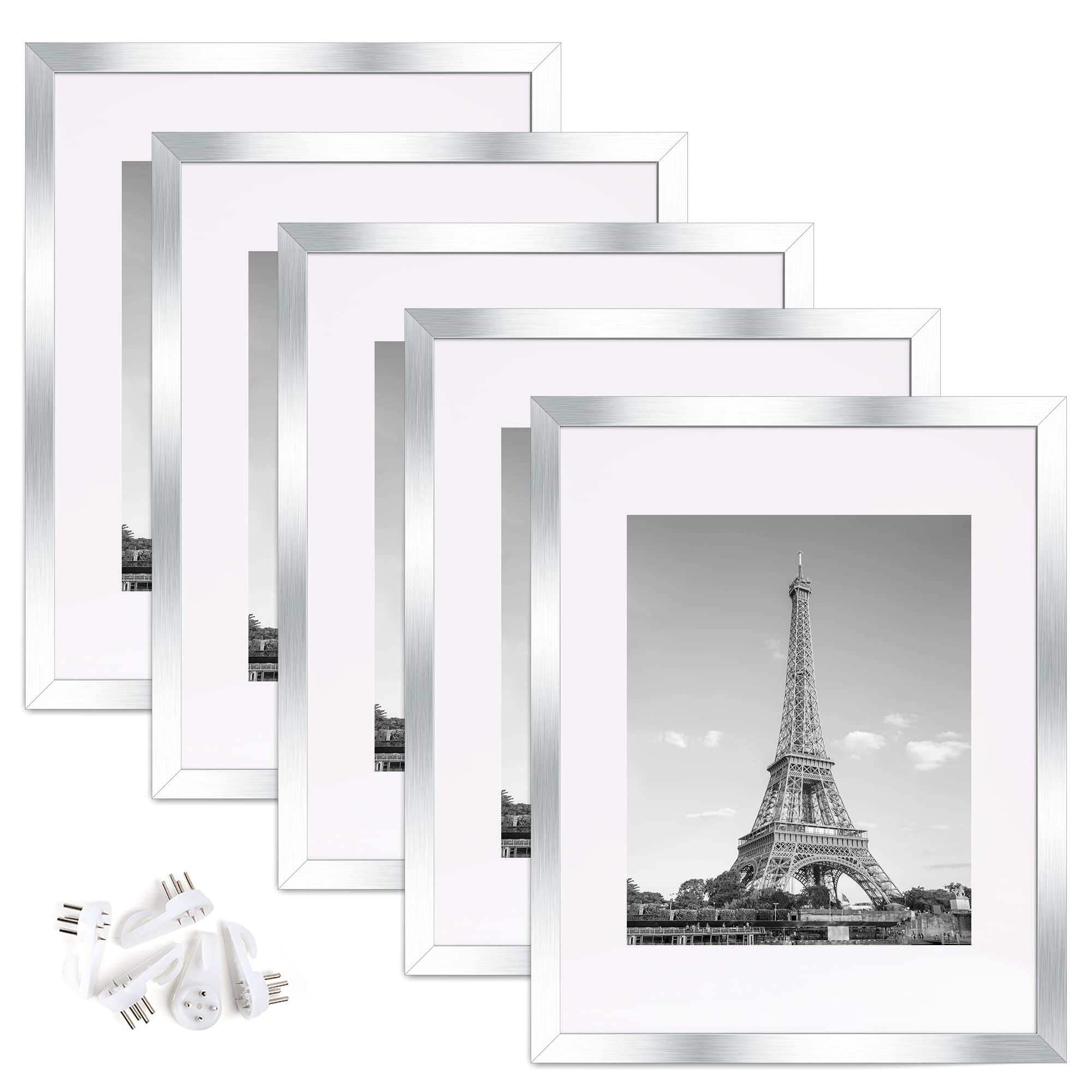 upsimples 16x20 Picture Frame Set of 5, Display Pictures 11x14 with Ma –  Upsimples Direct