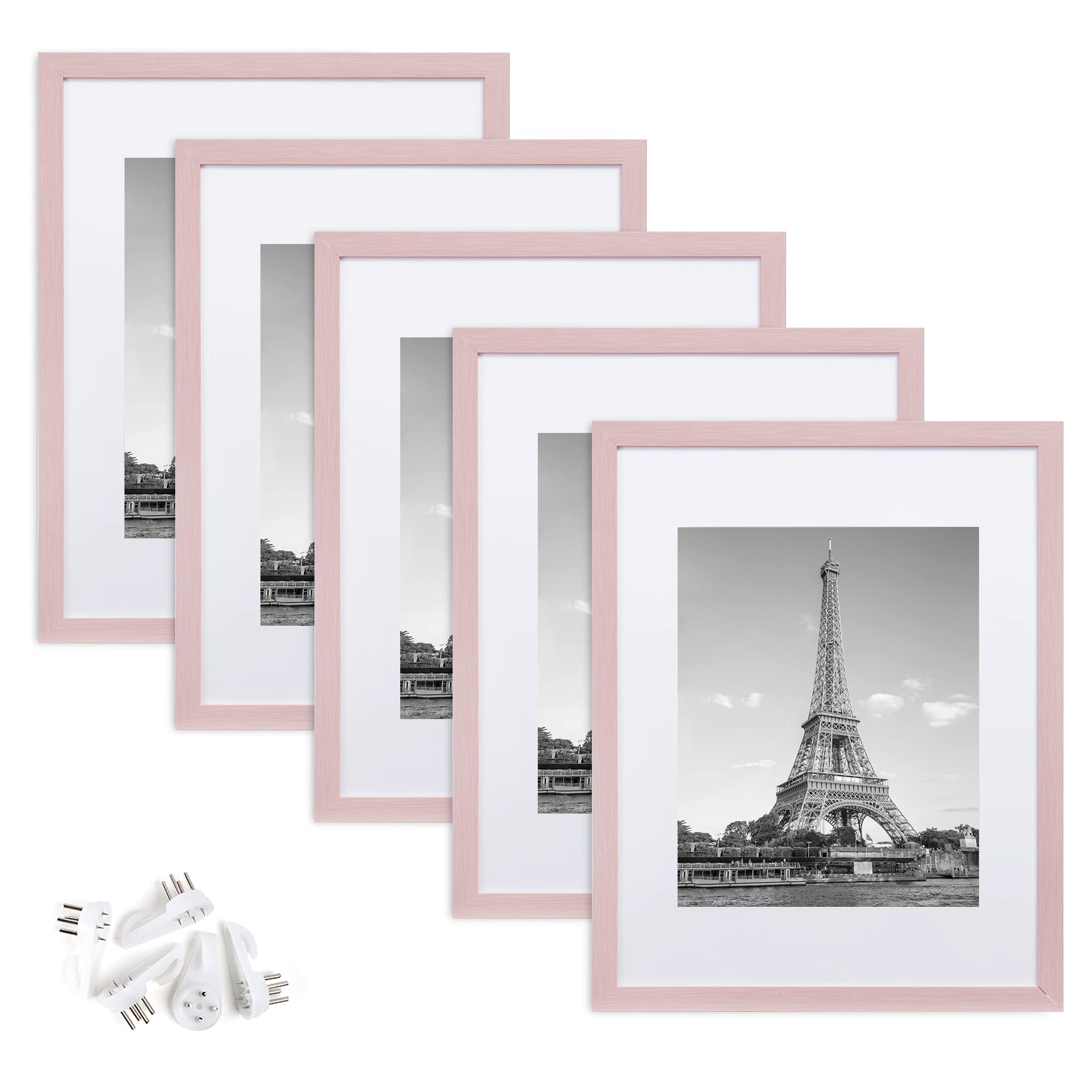 upsimples 11x14 Picture Frame Set of 5 Display Pictures 8x10 with