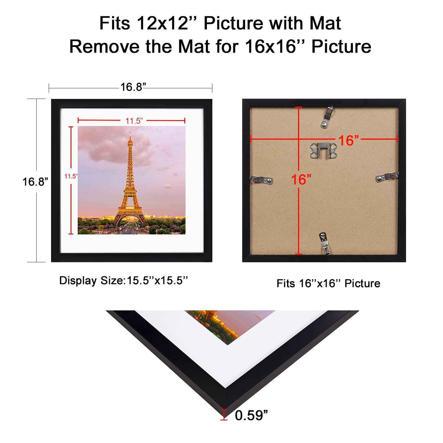  upsimples 8x8 Picture Frame Made of High Definition