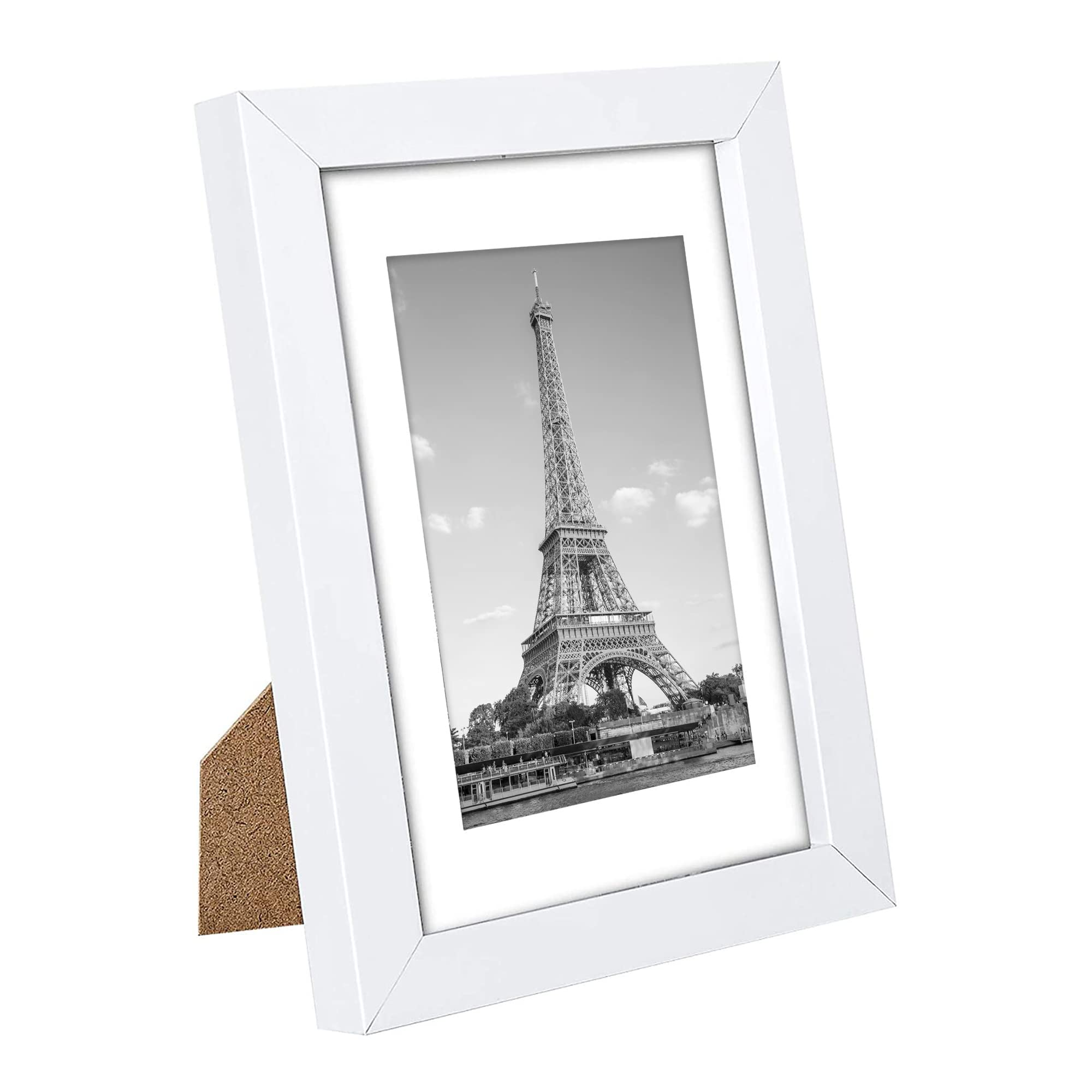 upsimples 5x7 Picture Frame Set of 10, Display Pictures 4x6 with Mat or 5x7  Without Mat, Multi Photo Frames Collage for Wall or Tabletop Display, Dark
